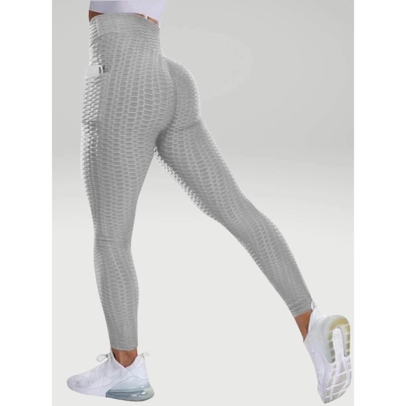 TikTok Famous Butt Leggings Gray Small - Picture 1 of 8
